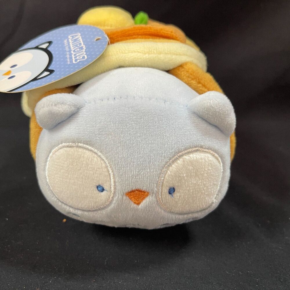 Anirollz Owlroll Plush Toy in Pancake Blanket NWT 6”